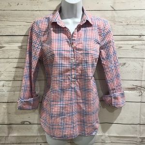 J Crew Plaid Popover Shirt